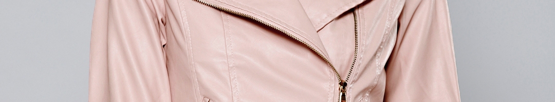 Buy Chemistry Women Pink Solid Biker Jacket - Jackets for Women 6710244 ...