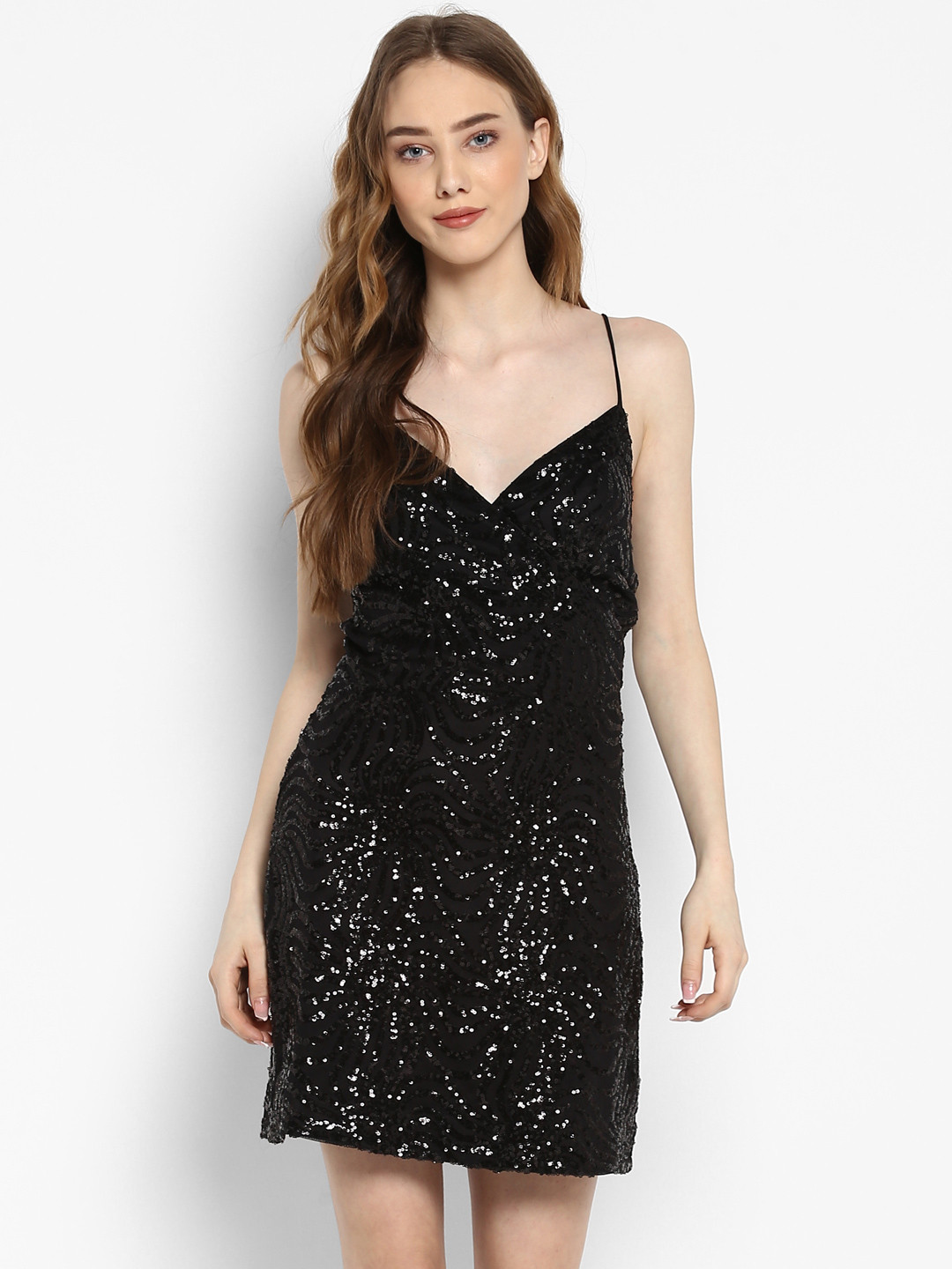 Buy Kazo Women Black Embellished Sheath Dress Dresses for Women