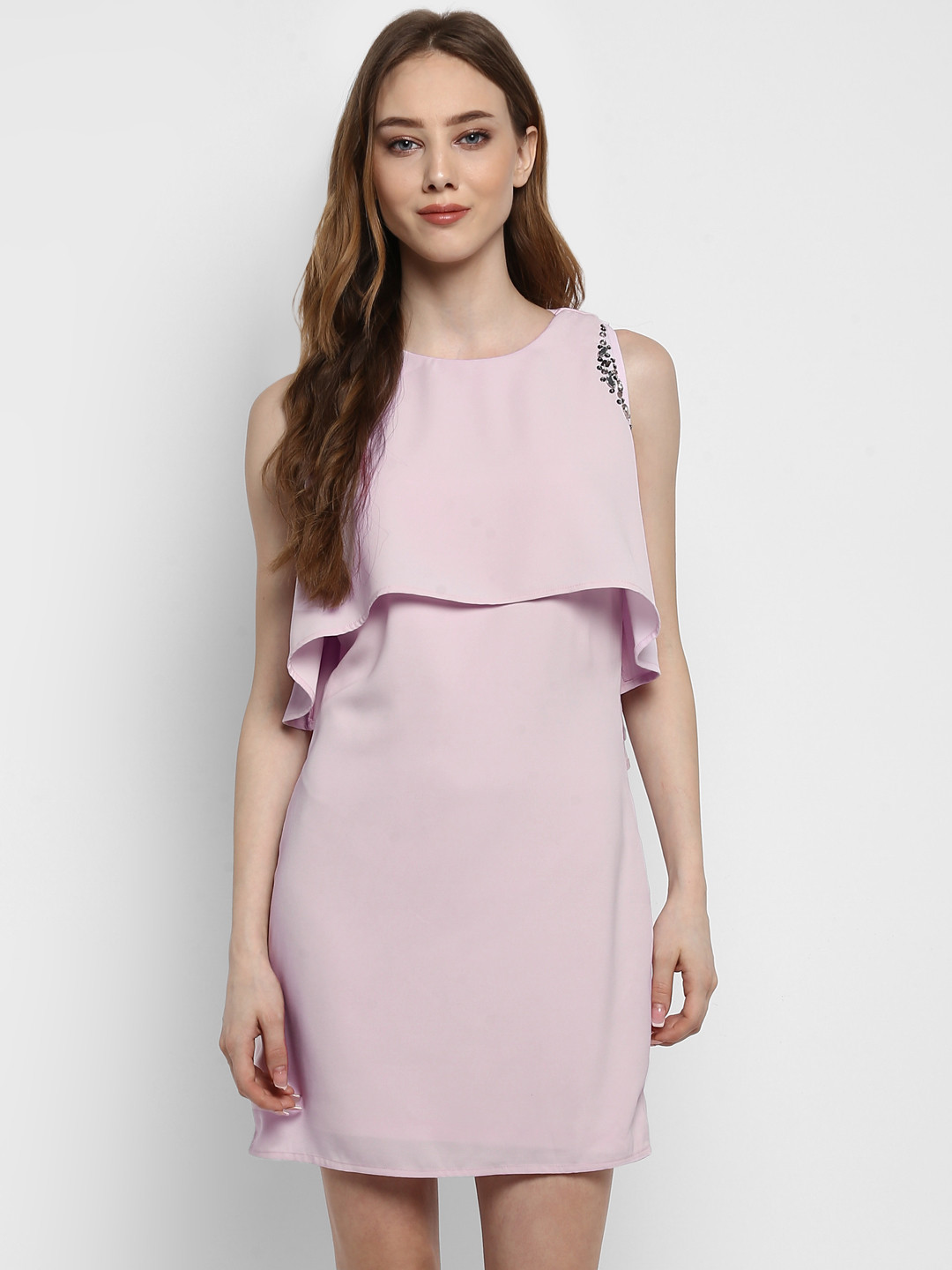 Buy Kazo Women Pink Solid Sheath Dress Dresses for Women 6710719 Myntra