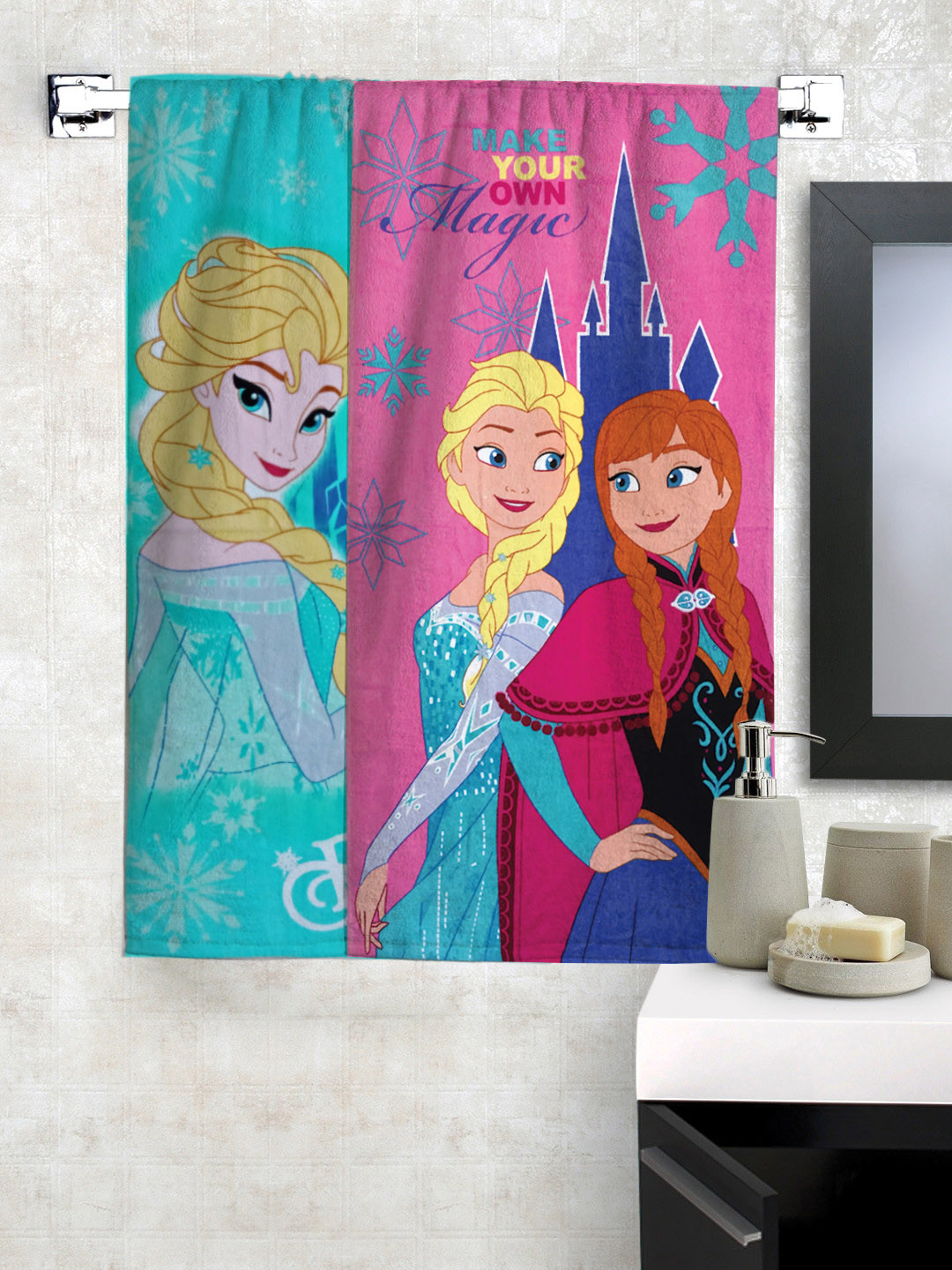 Buy Disney Set Of 2 350 GSM Bath Towels Bath Towels for Unisex Kids