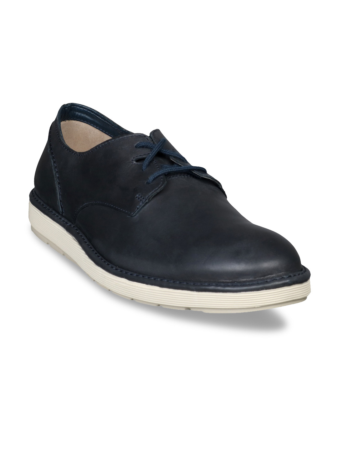 Buy Clarks Men Navy Blue Leather Sneakers Casual Shoes for Men