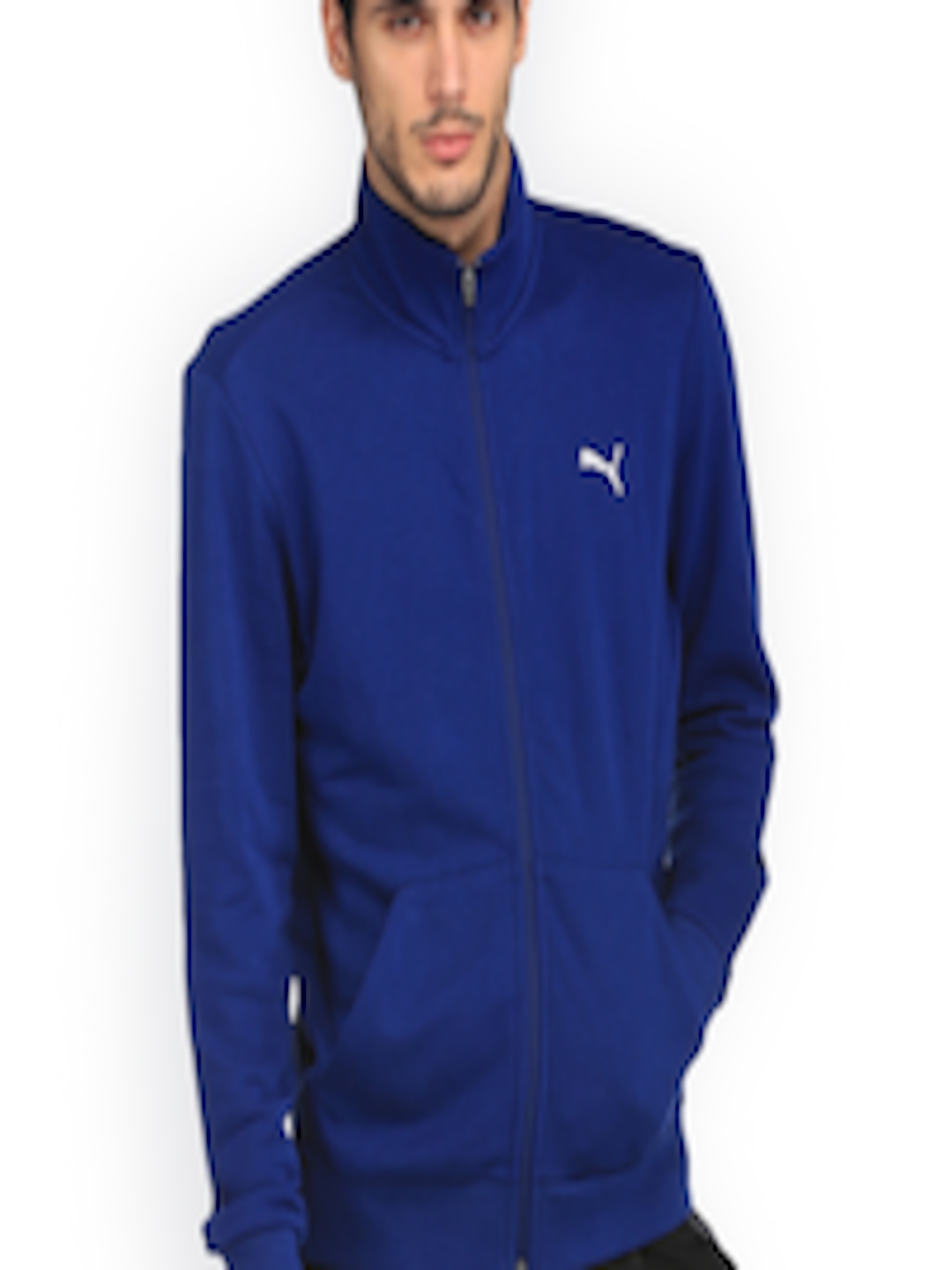 Buy Puma Men Blue Solid ESS Sweat Track Jacket, TR - Jackets for Men ...