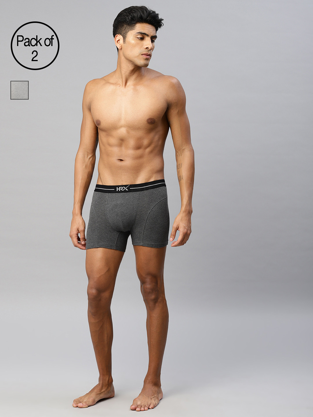 Buy HRX By Hrithik Roshan Men Lifestyle Pack Of 2 Solid Trunks HRX SS18