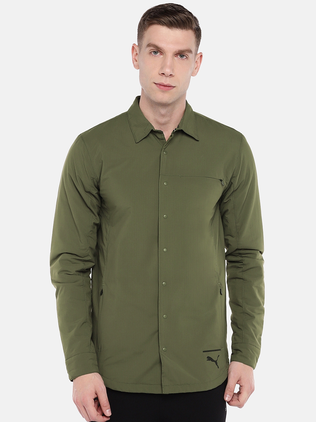 puma olive green tshirt