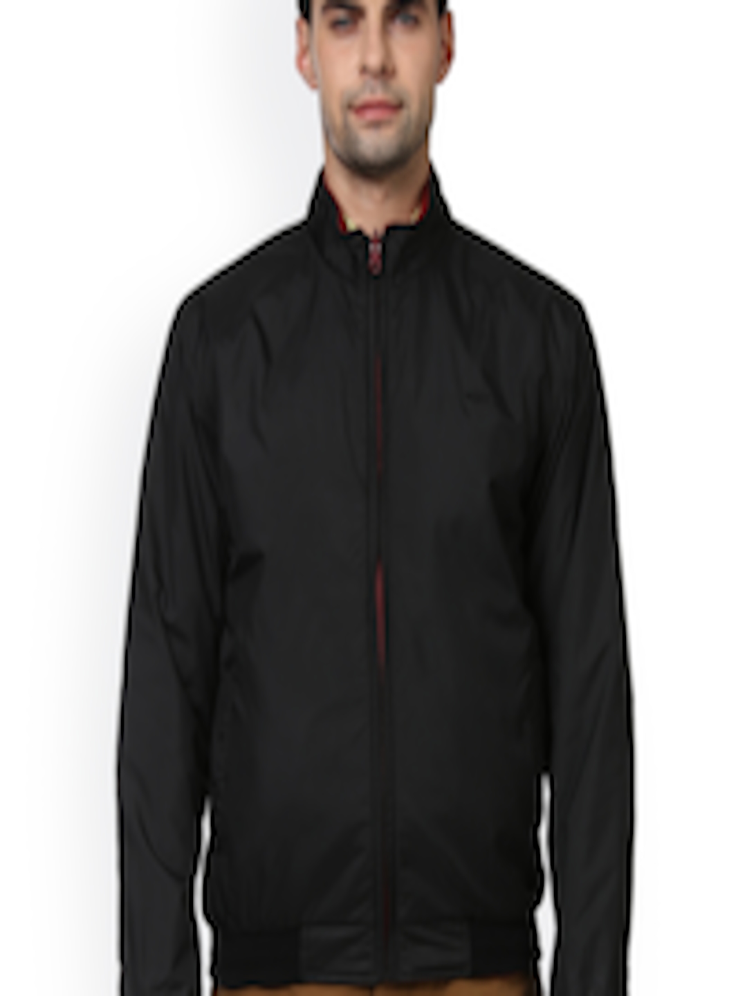 Buy ColorPlus Men Black Solid Open Front Jacket - Jackets for Men ...