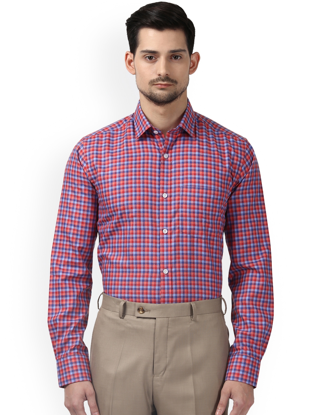 next mens checked shirts
