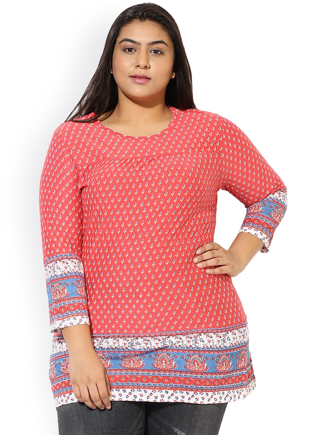 plus size printed tops