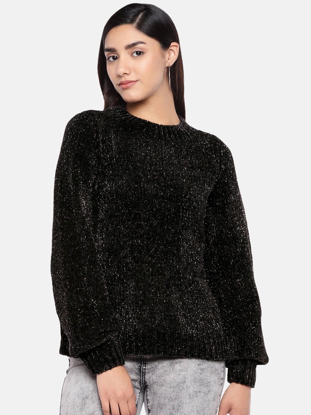 Buy Vero Moda Women Black Solid Pullover - Sweaters for Women 6788168 ...