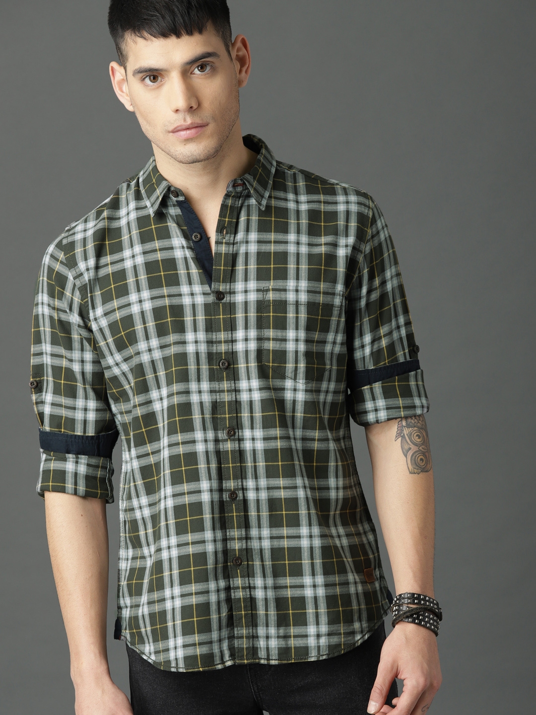 green checked shirt mens uk