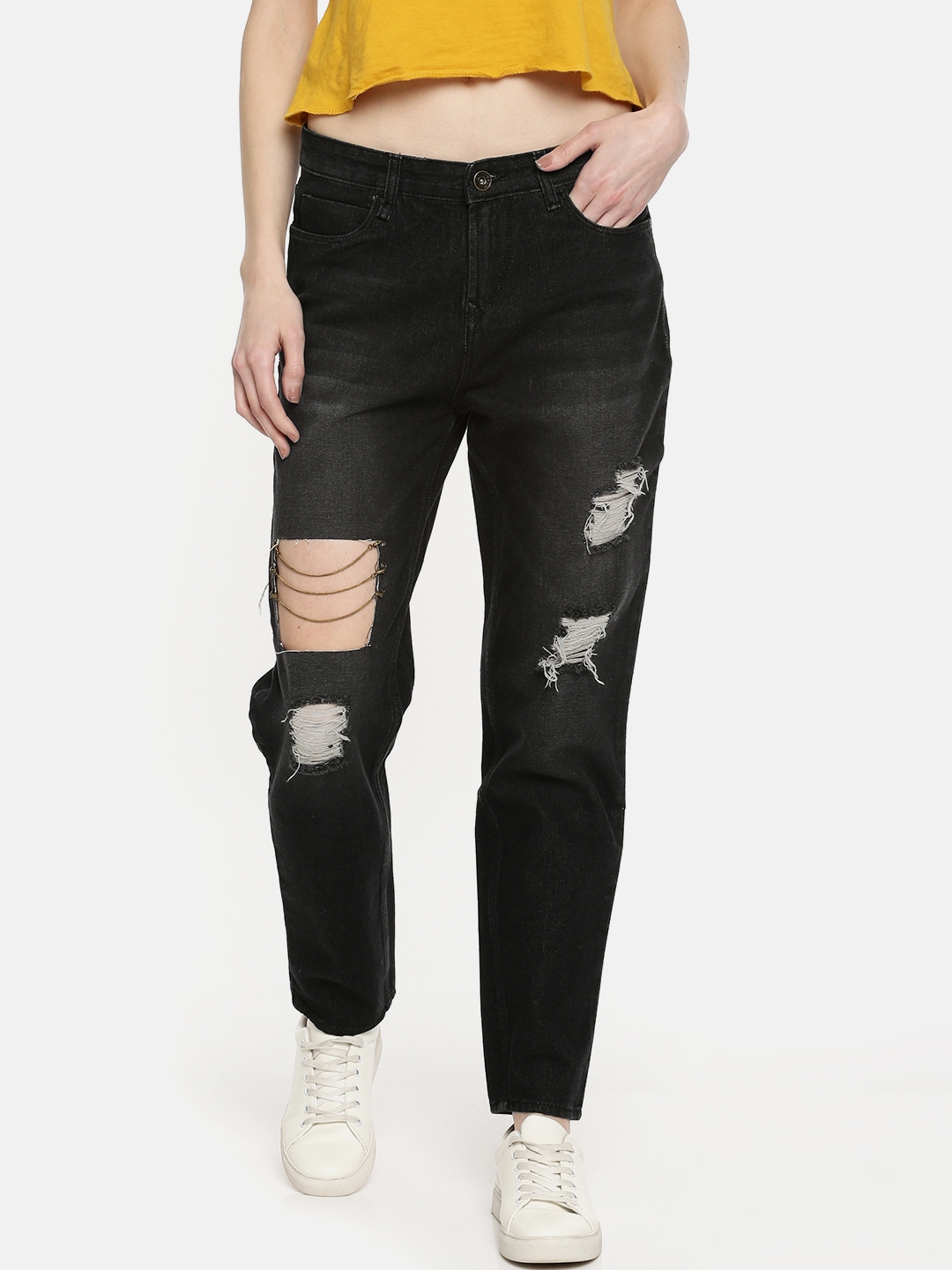 highly distressed jeans womens
