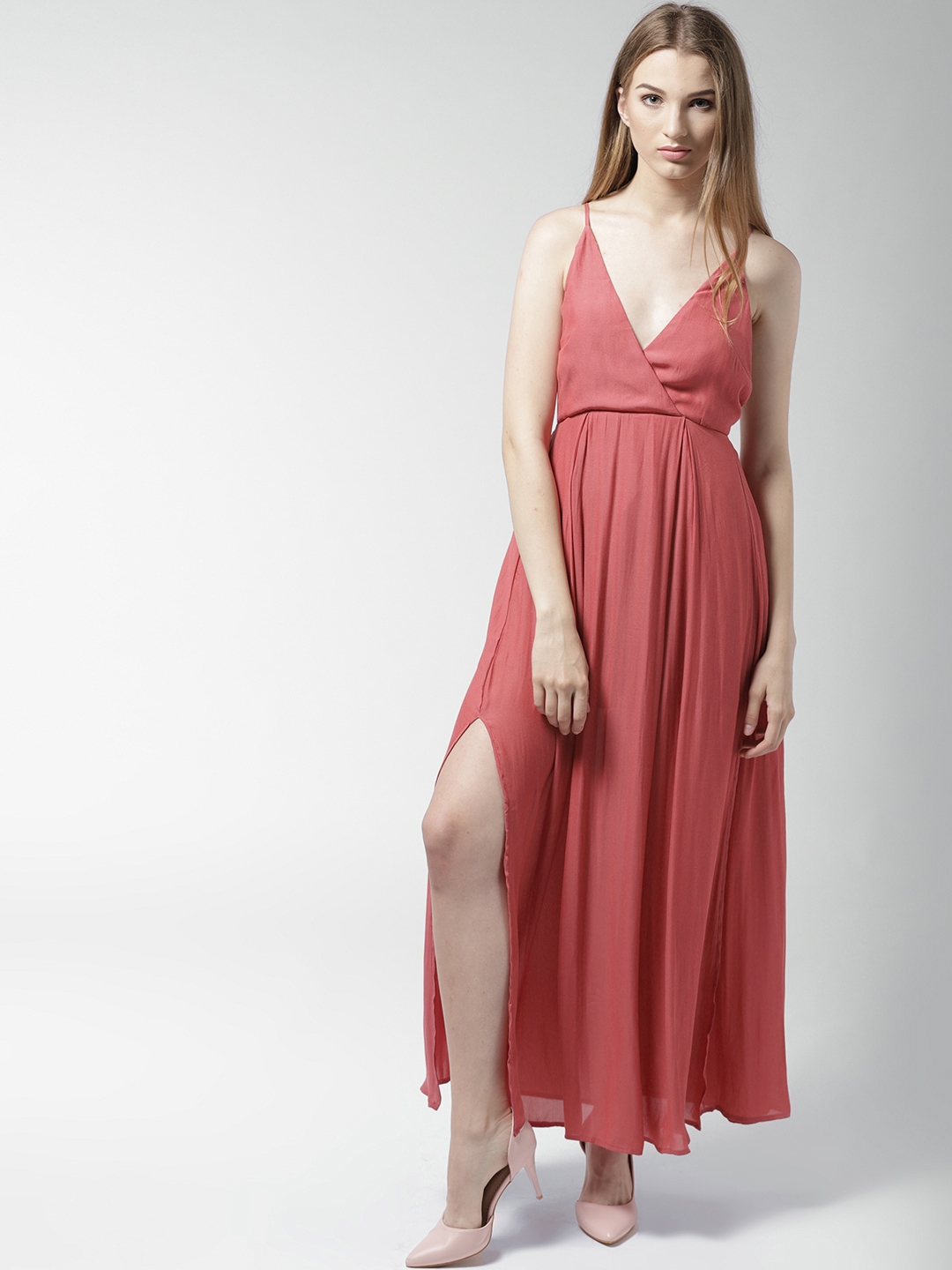 Buy Forever 21 Women Pink Solid Maxi Dress Dresses For Women 6795249 Myntra 