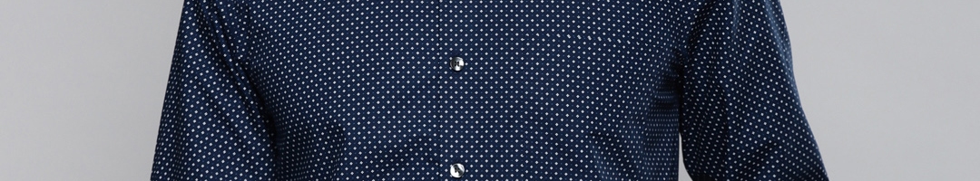 Buy Louis Philippe Men Navy Blue Slim Fit Printed Formal Shirt - Shirts for Men 6797114 | Myntra