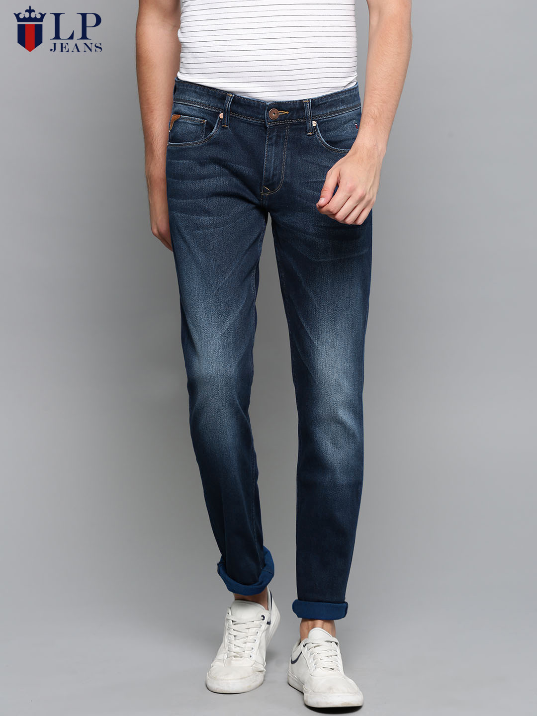 Buy Louis Philippe Jeans Men Blue Slim Fit Low Rise Clean Look