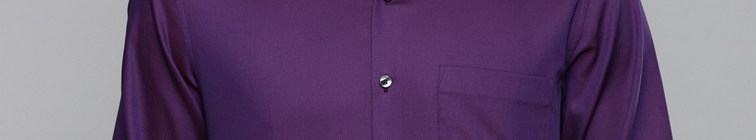 Buy Louis Philippe Men Purple Slim Fit Self Design Formal Shirt - Shirts for Men 6797661 | Myntra