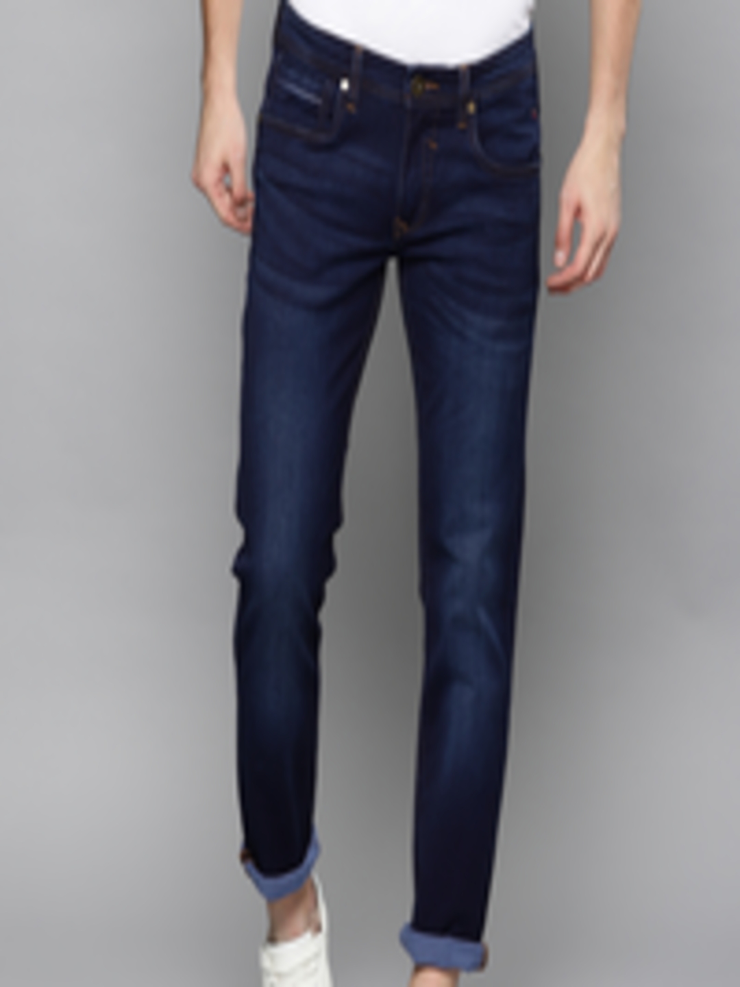 Buy Louis Philippe Jeans Men Blue Slim Fit Low Rise Clean Look ...