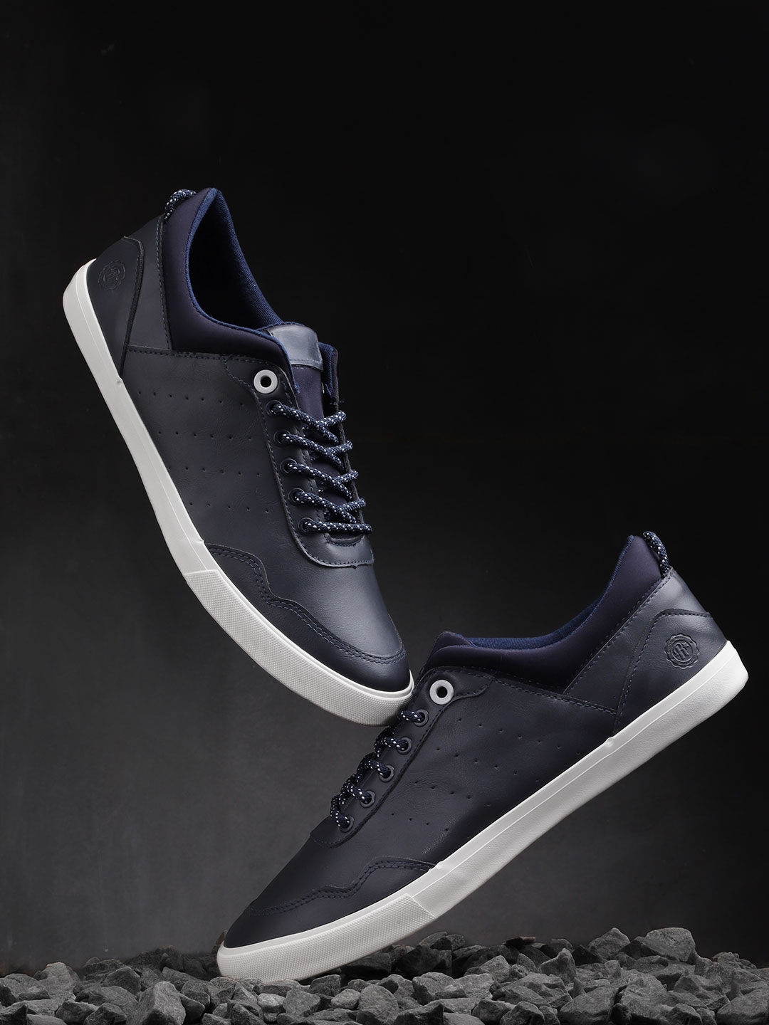 navy blue casual shoes mens