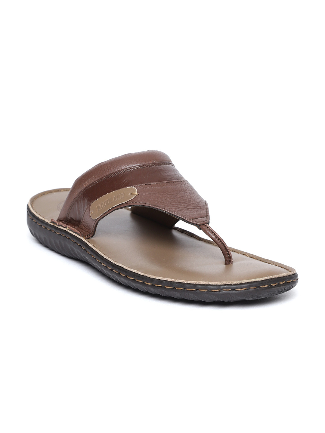 Buy Woodland Men Brown Leather Comfort Sandals Sandals for Men