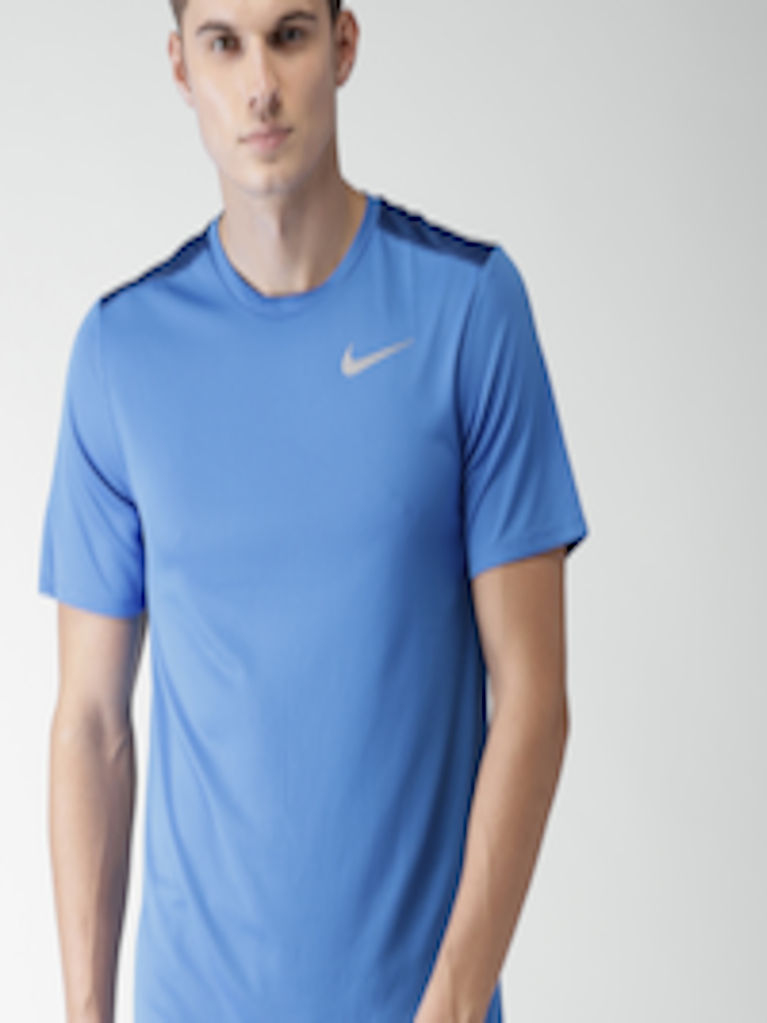 Buy Nike Men Blue Breathe Dri FIT Running T Shirt - Tshirts for Men ...