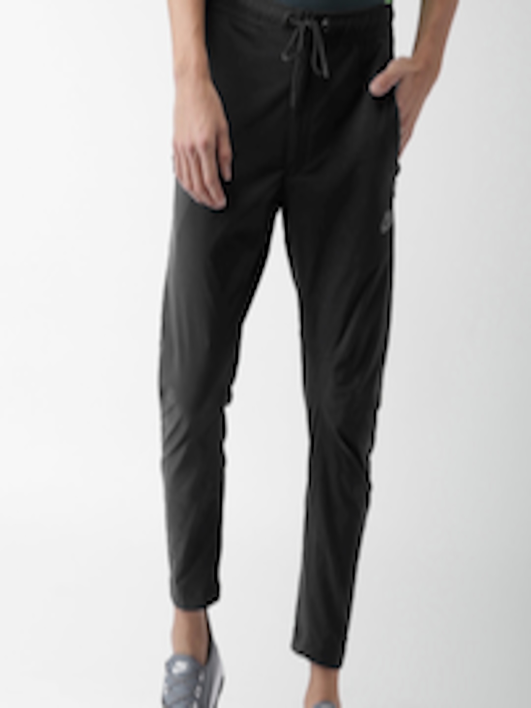 Buy Nike Men Black AS M NSW STREET Solid Cropped Track Pants - Track ...
