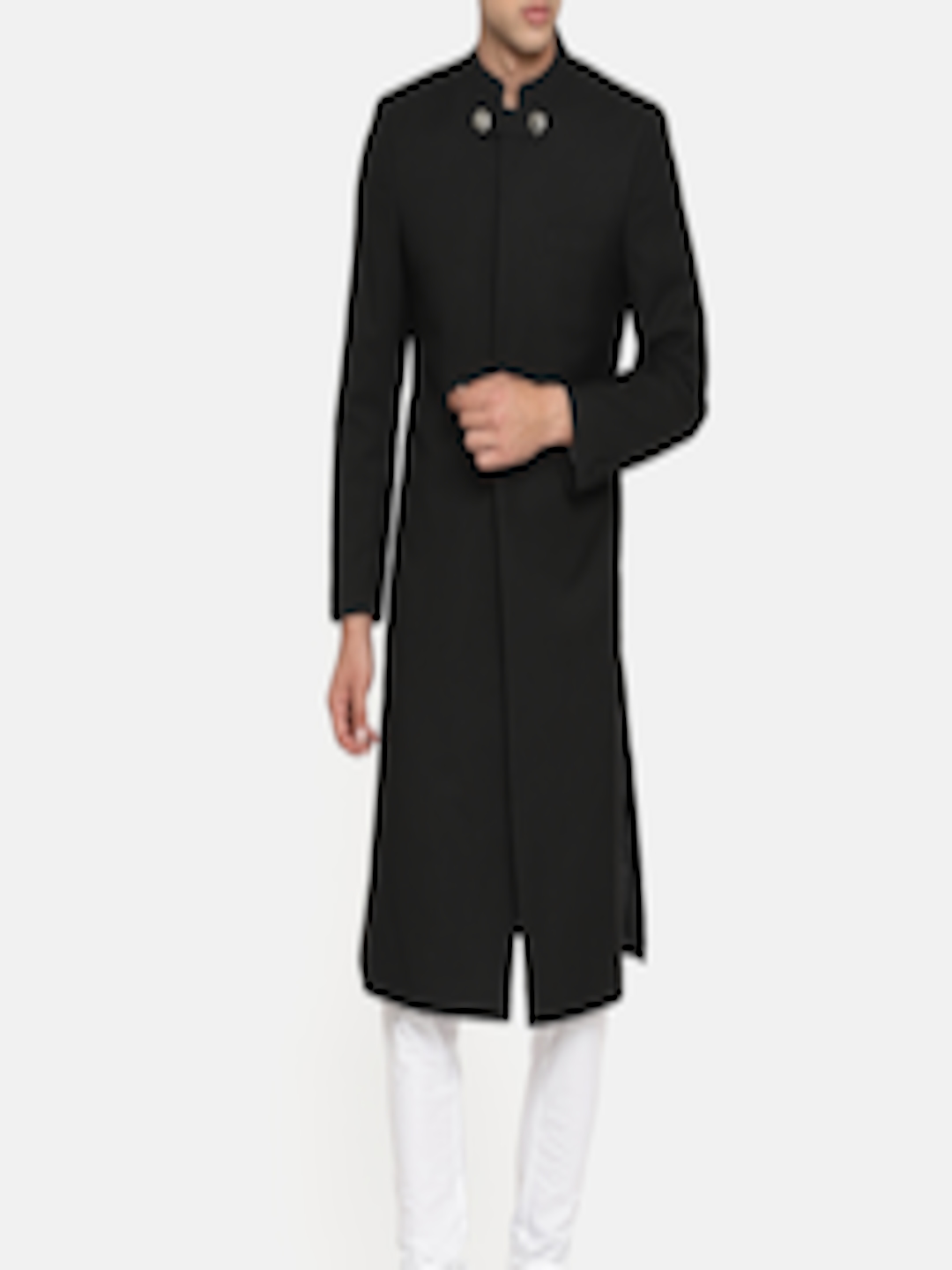 Buy SUITLTD Black & White Solid Sherwani - Sherwani for Men 6817177 ...