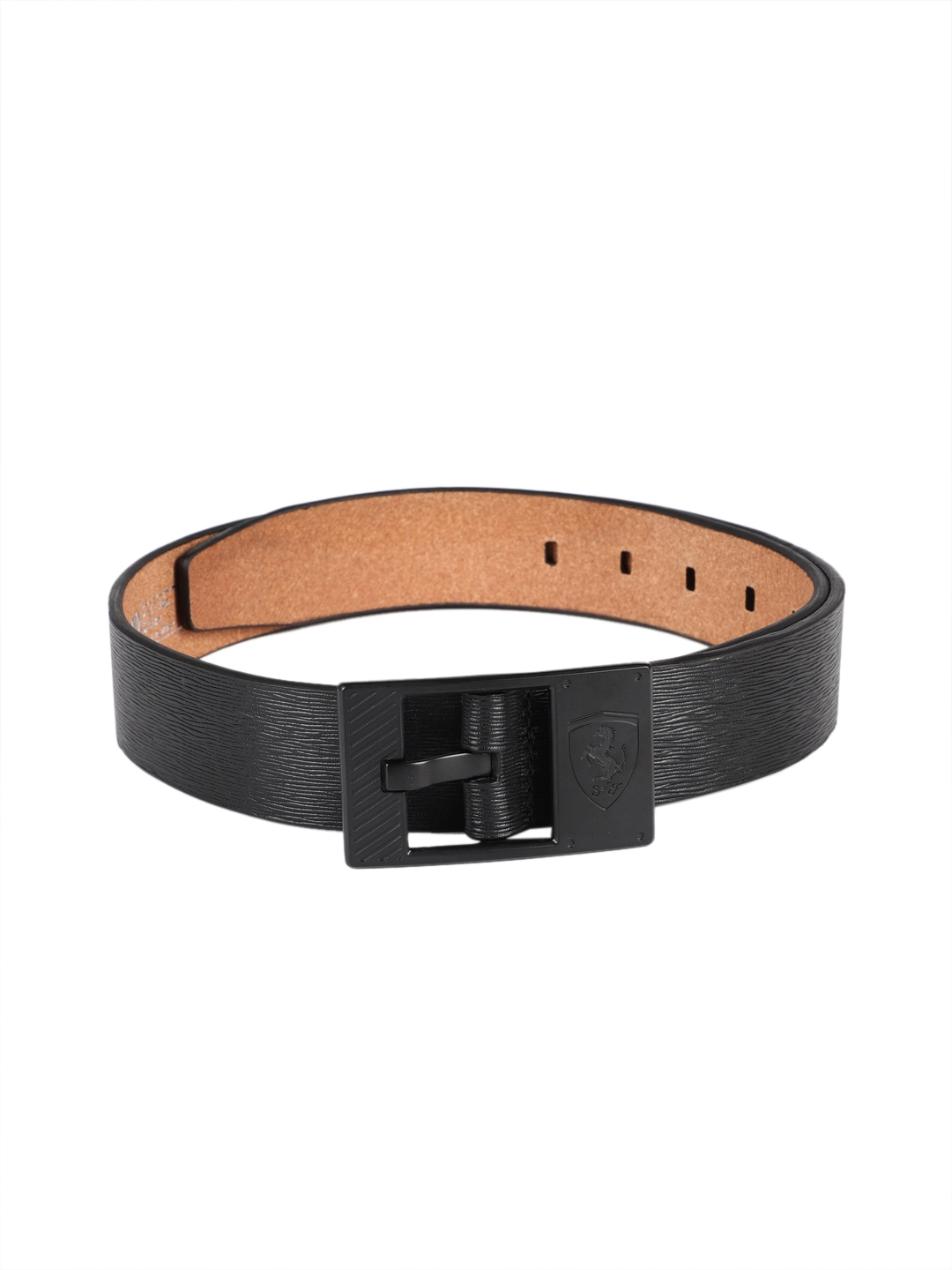 Buy Puma Men Black Textured Leather Belt - Belts for Men 6817265 | Myntra