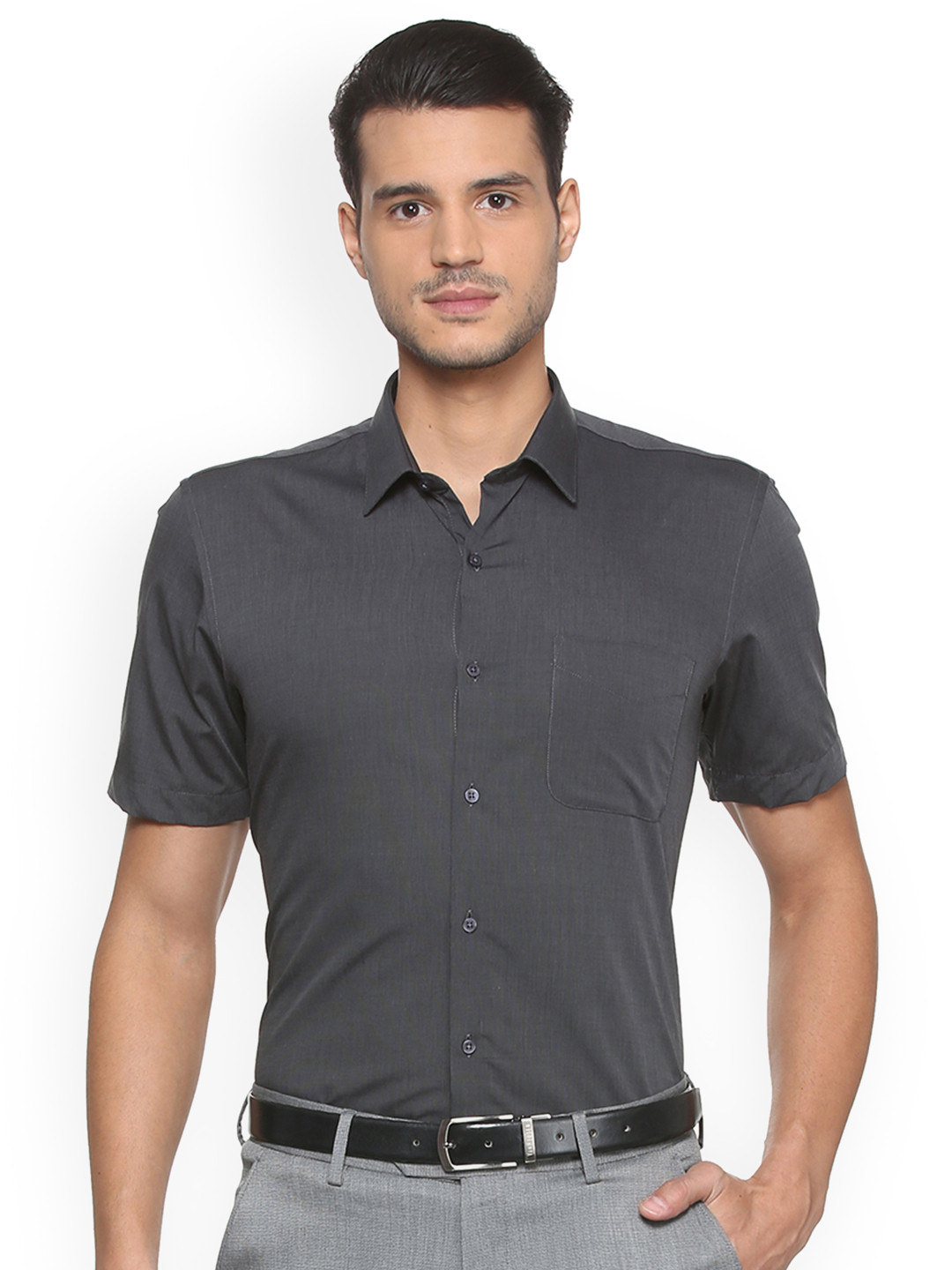 49 Peter England Black Formal Shirt Gif