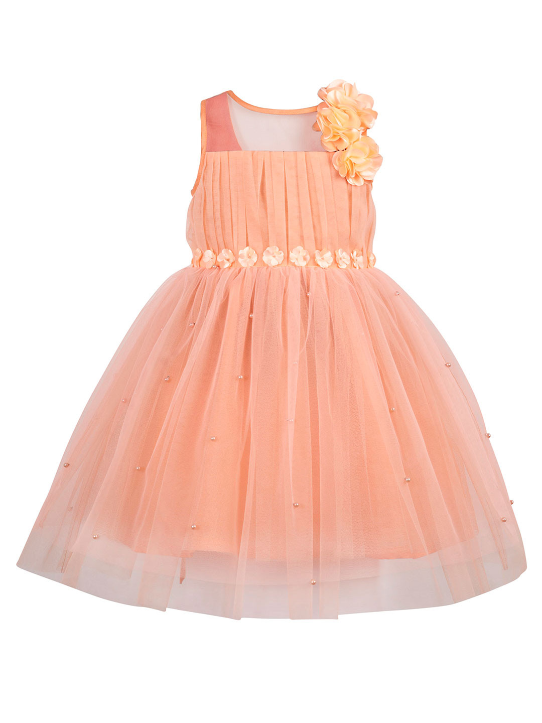 Buy Toy Balloon Kids Orange Pearl Girls Party Wear Dress - Dresses for Girls 6821507 | Myntra