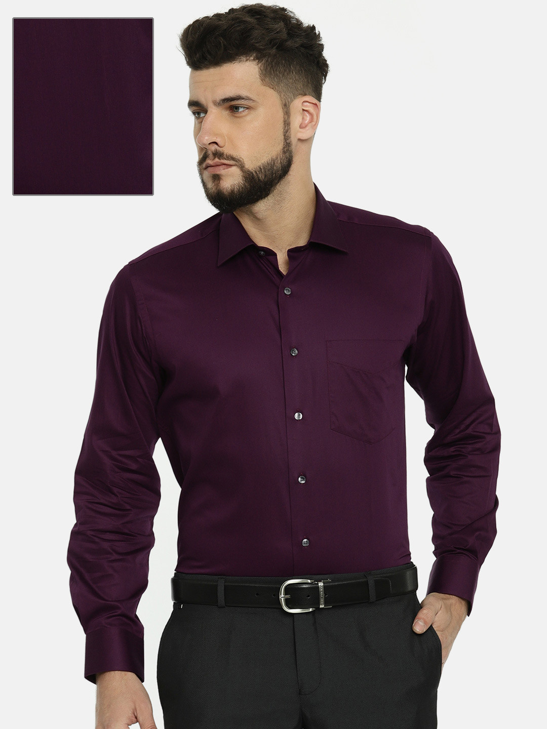 van heusen purple shirt