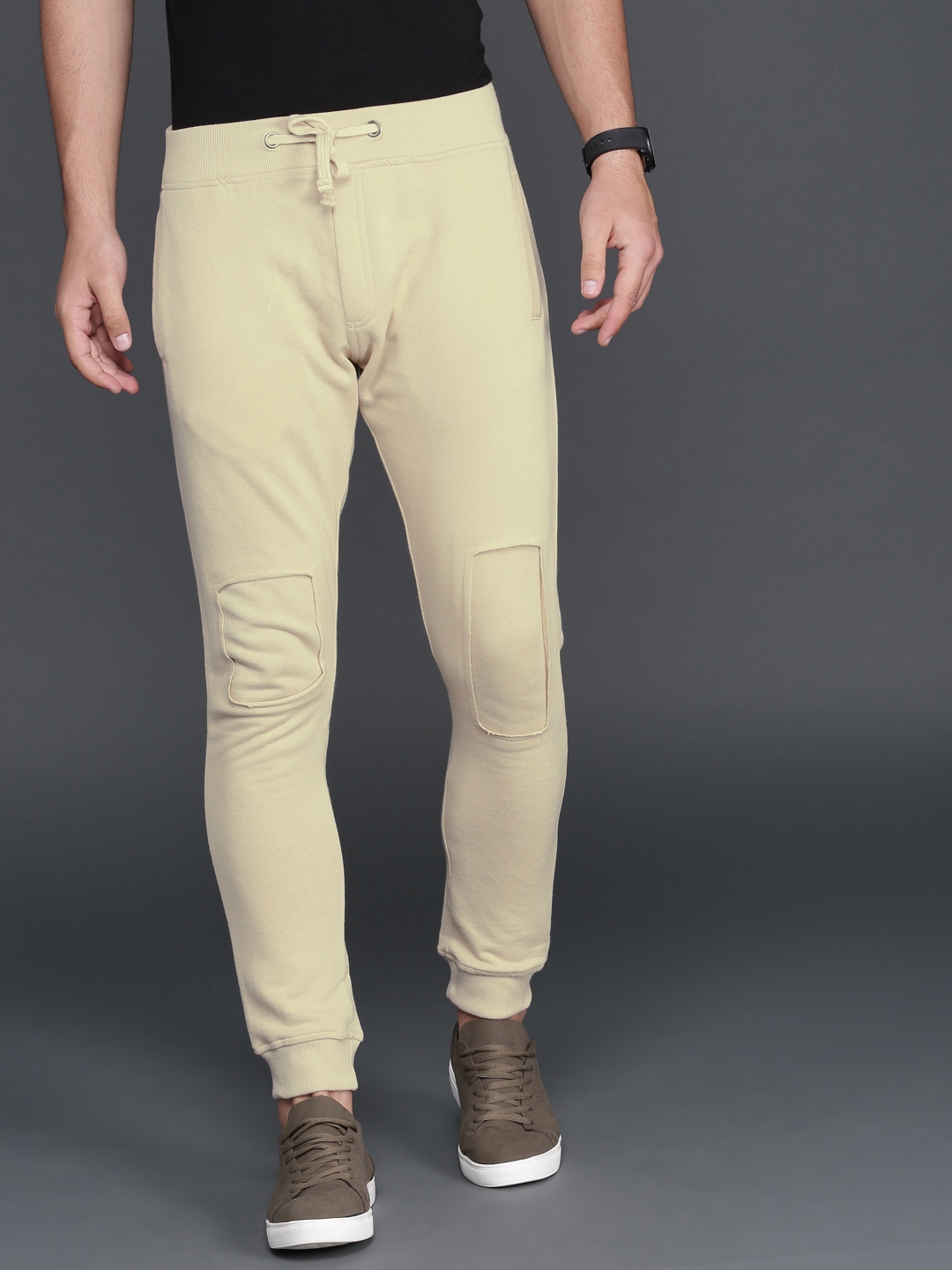 mens beige track pants