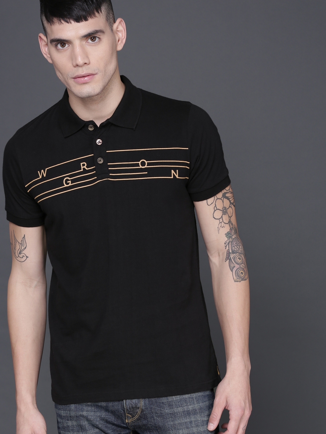 wrogn collar t shirts