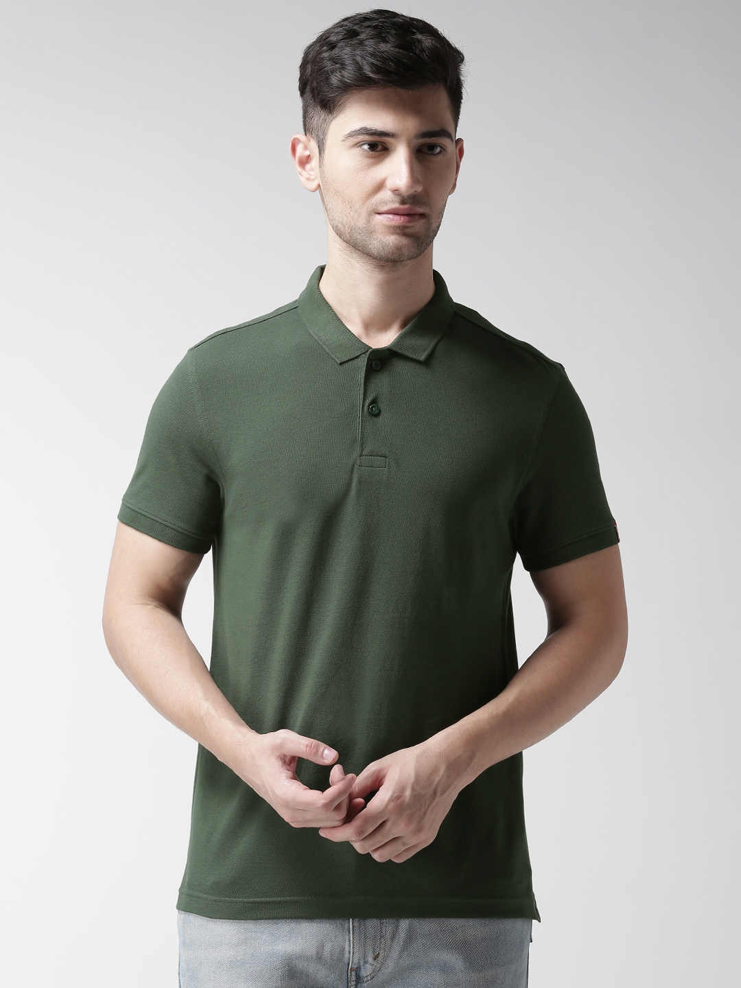 Buy Levis Men Green Solid Polo T Shirt - Tshirts for Men 6840844 | Myntra