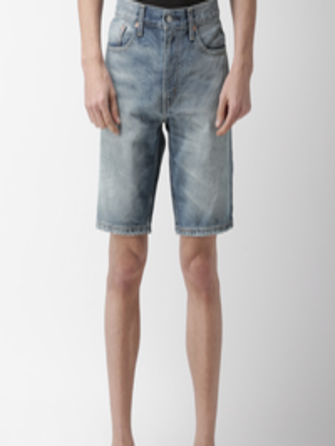 Buy Levis Men Blue Washed Regular Fit Denim Shorts - Shorts for Men ...