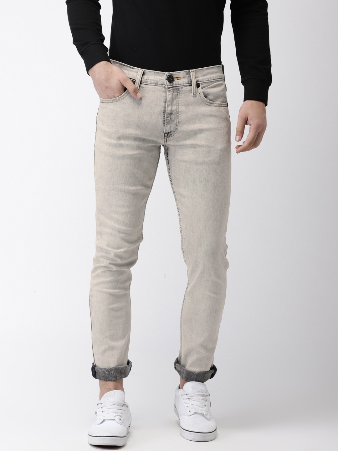 Beige jeans mens levis