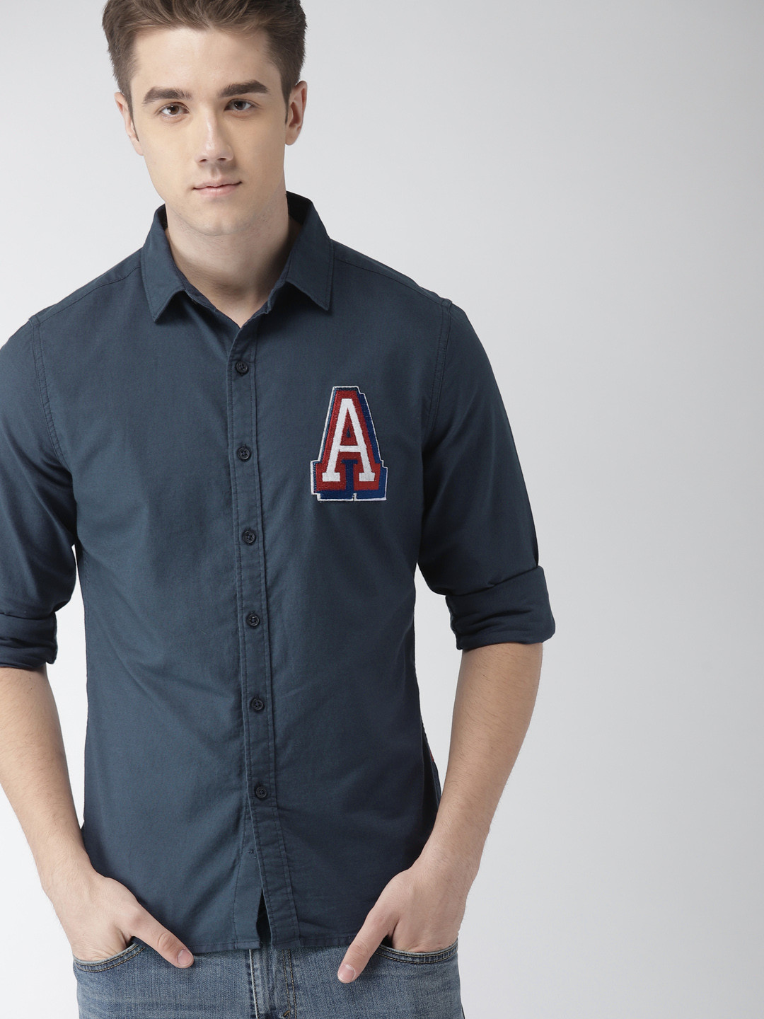 Buy Levis Men Navy Blue Slim Fit Solid Casual Shirt Shirts for Men