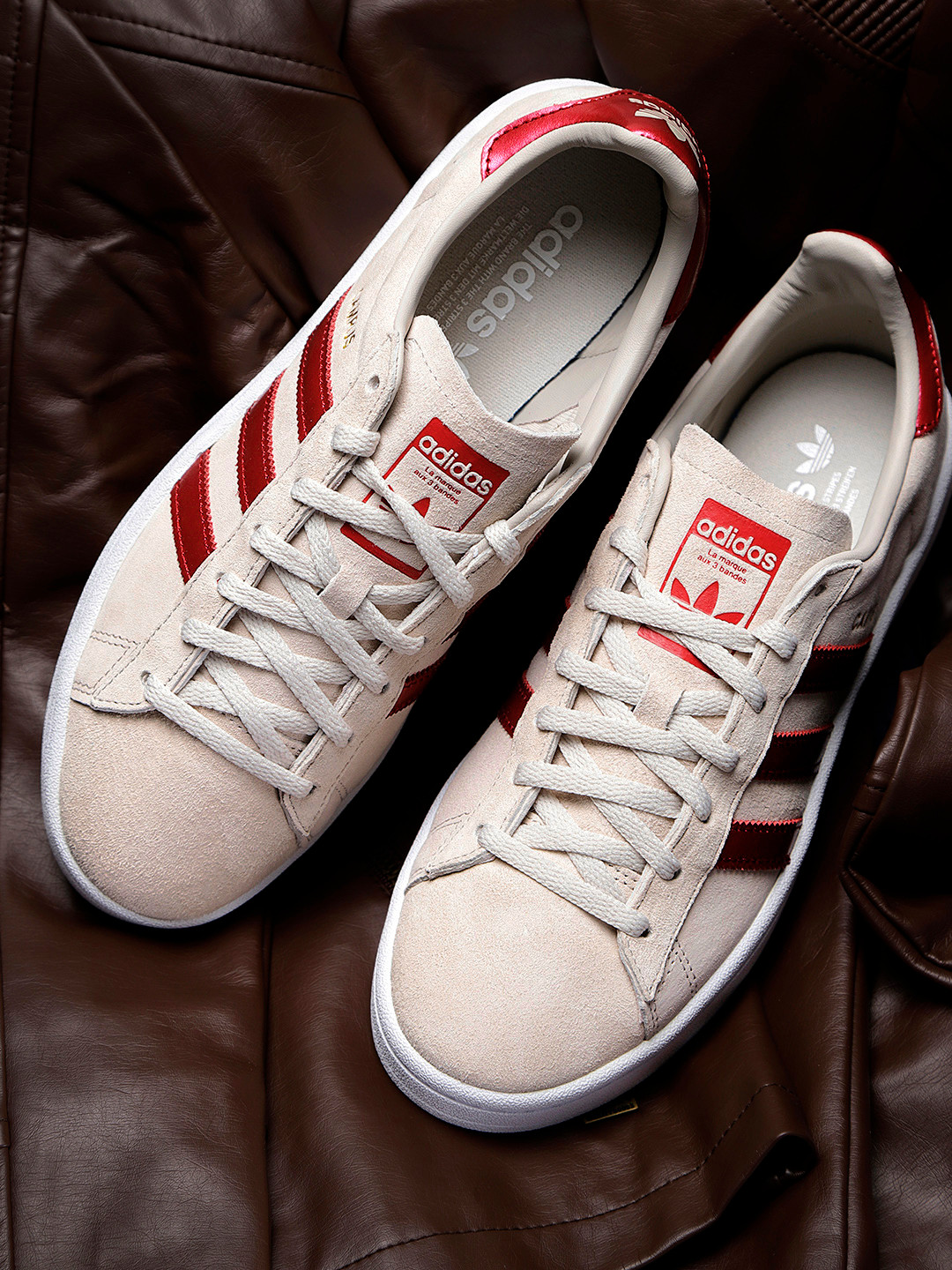 Buy ADIDAS Originals Women Beige Campus Nubuck Leather Sneakers Casual Shoes for Women 6842313