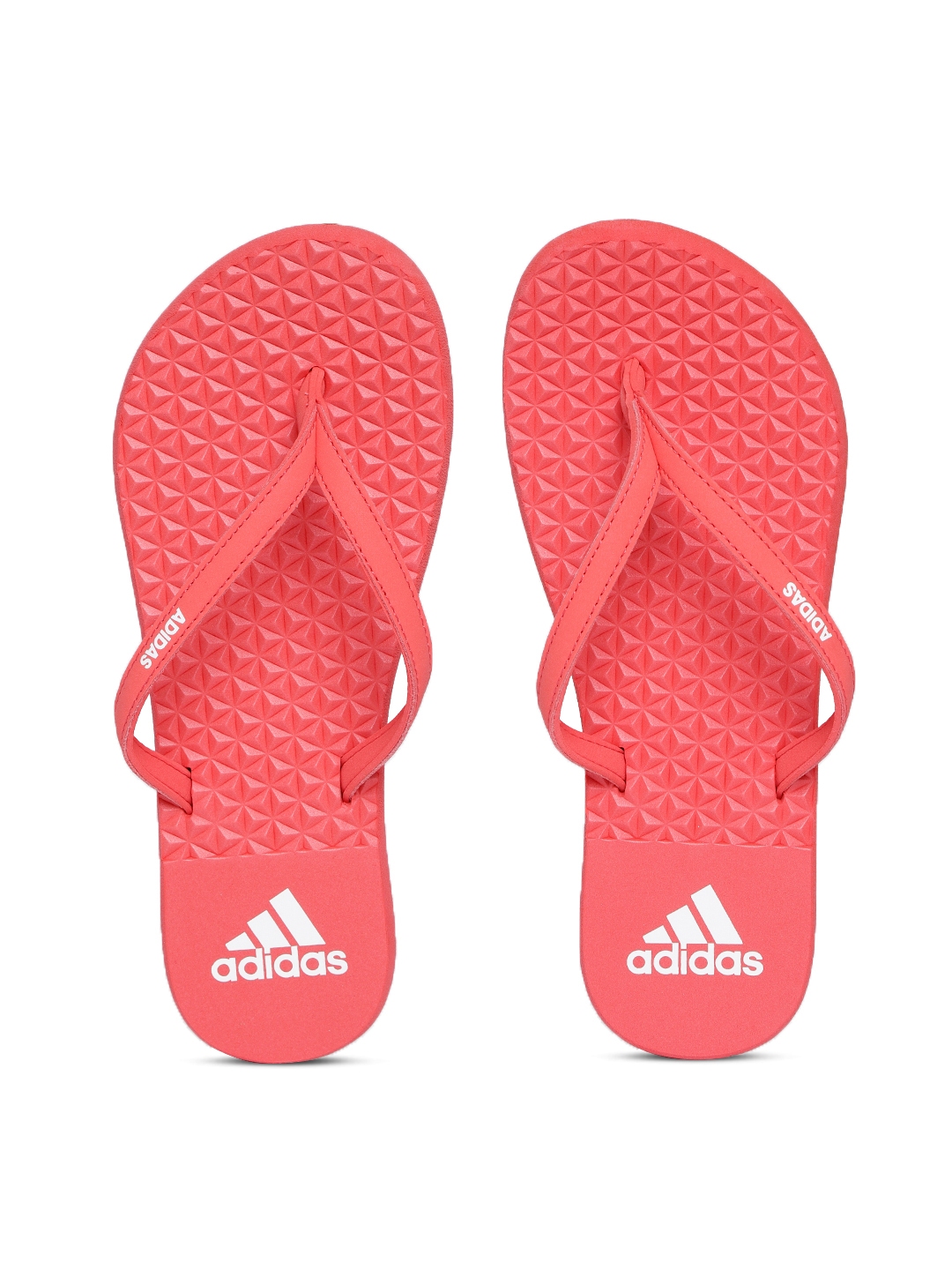 Buy ADIDAS Women Coral Red EEZAY Textured Thong Flip Flops - Flip Flops for Women 6842623 | Myntra