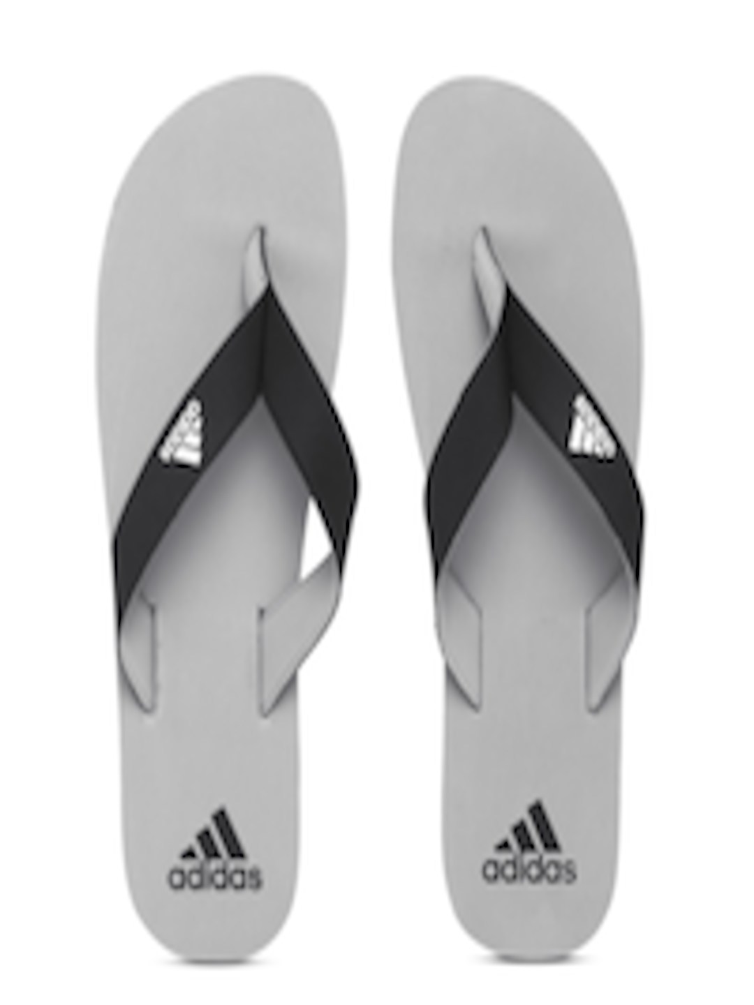 Buy ADIDAS Men Black & Grey EEZAY Maxout Solid Thong Flip Flops - Flip ...