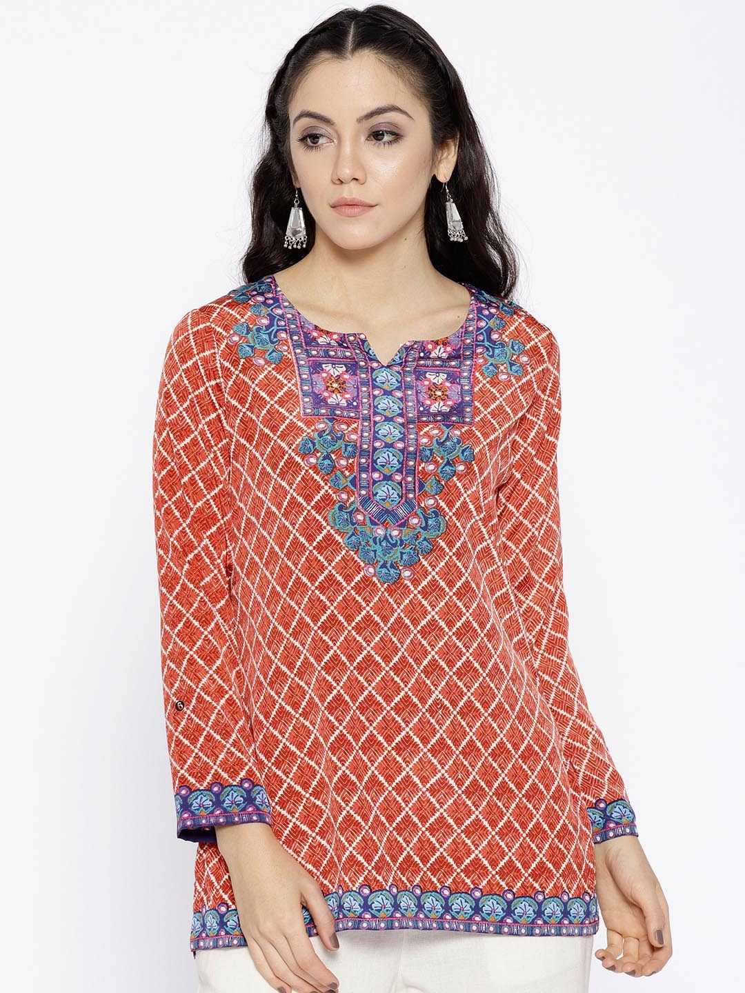 rust orange kurtis
