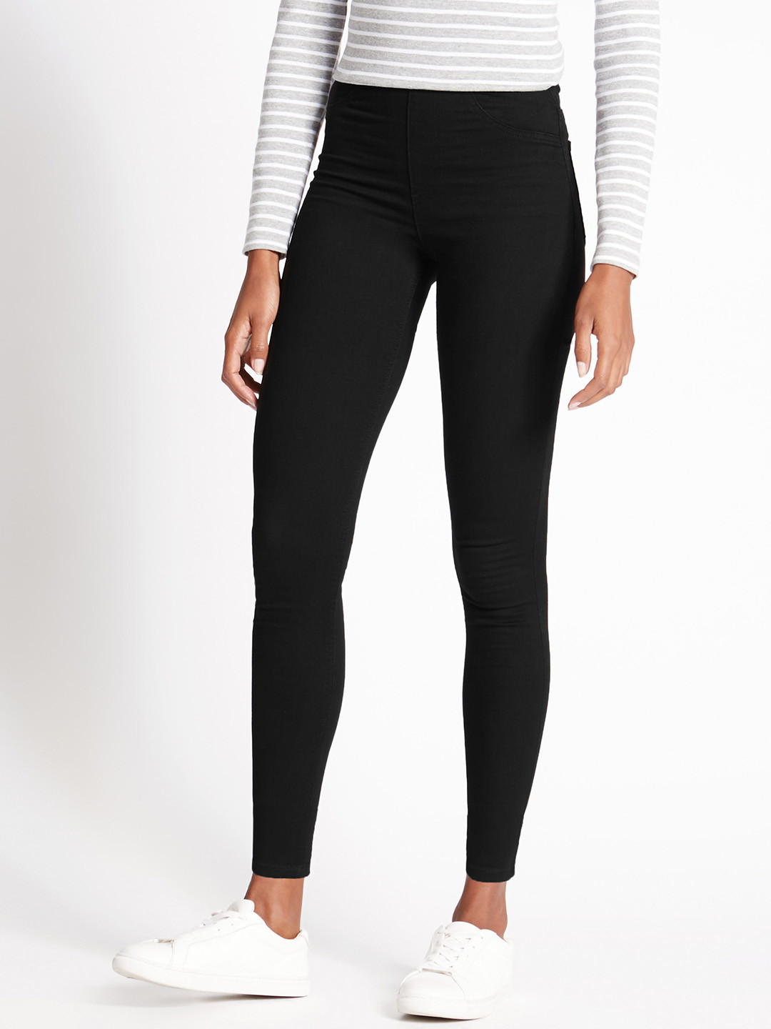 Jeggings Taille Haute Marks & Spencer - Skinny En Coton Élastique - Pour Femmes