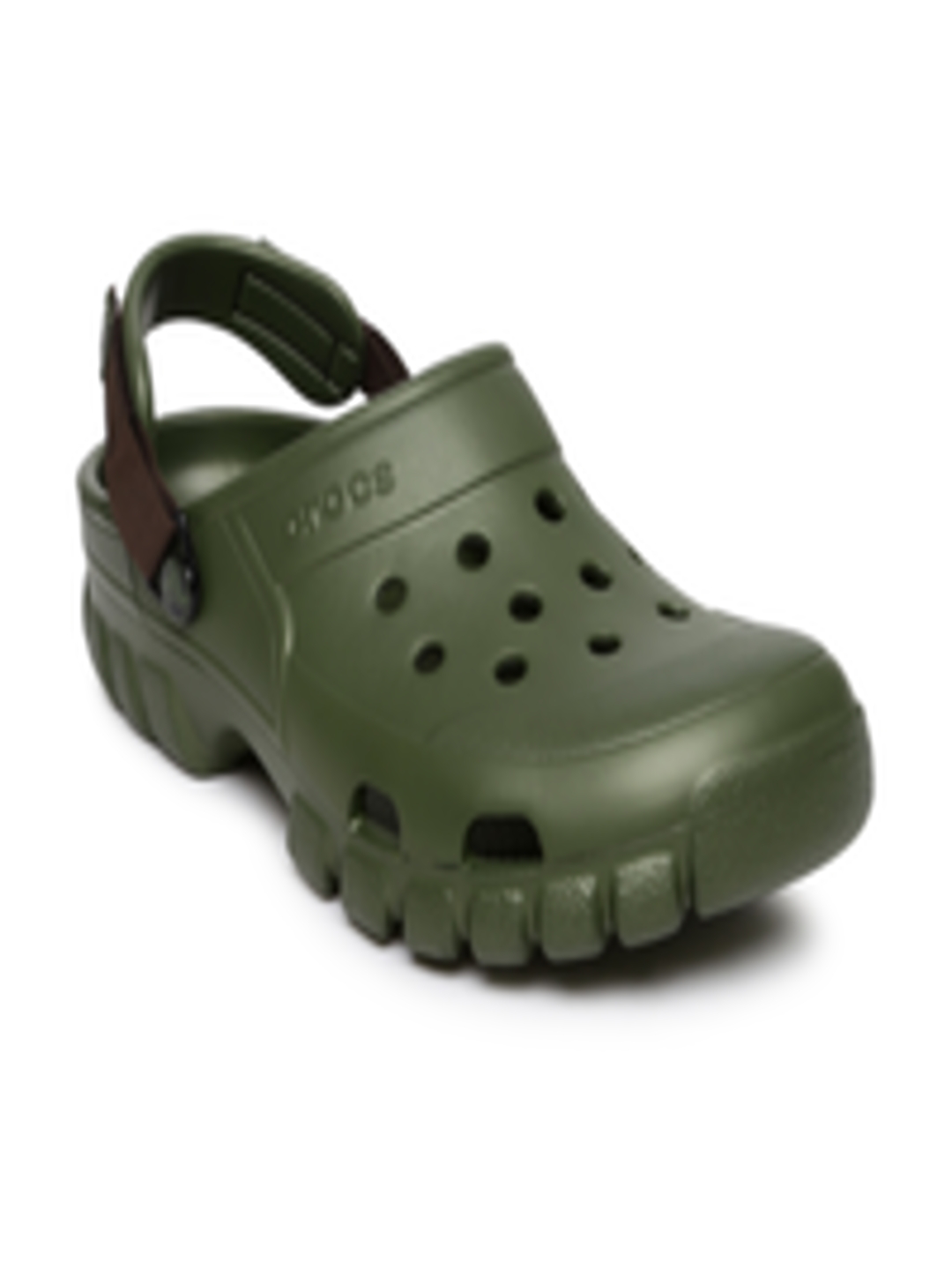 Buy Crocs Unisex Olive Green Solid Clogs - Flip Flops for Unisex ...