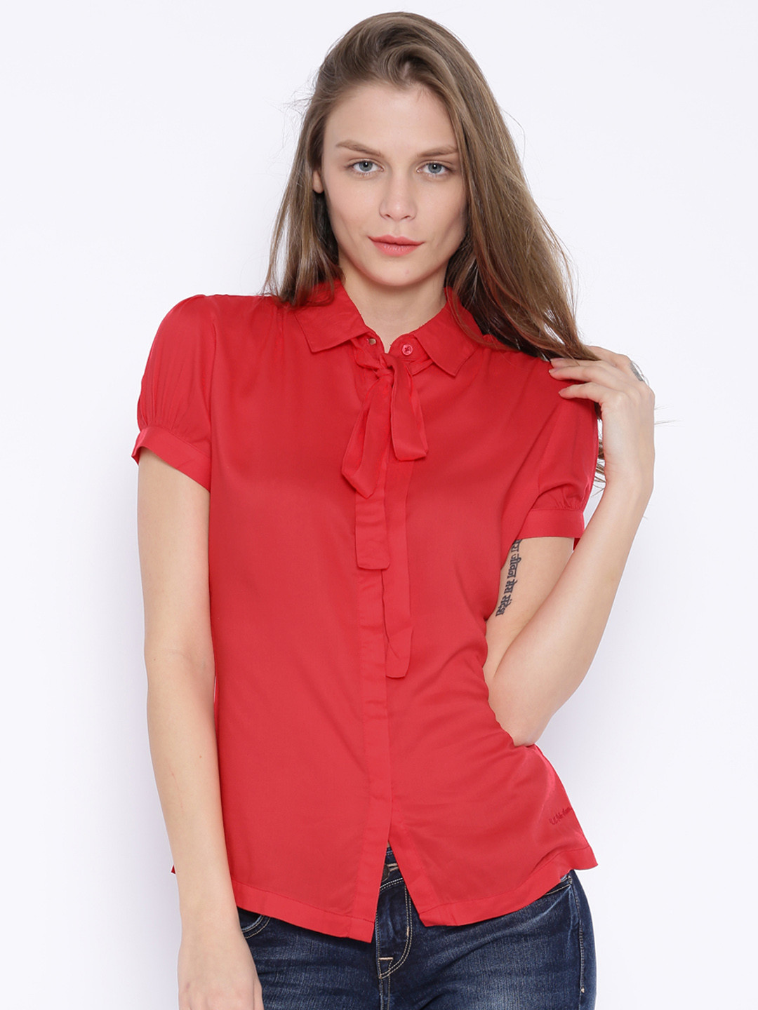 Buy U.S. Polo Assn. Women Red Shirt Shirts for Women 687471 Myntra