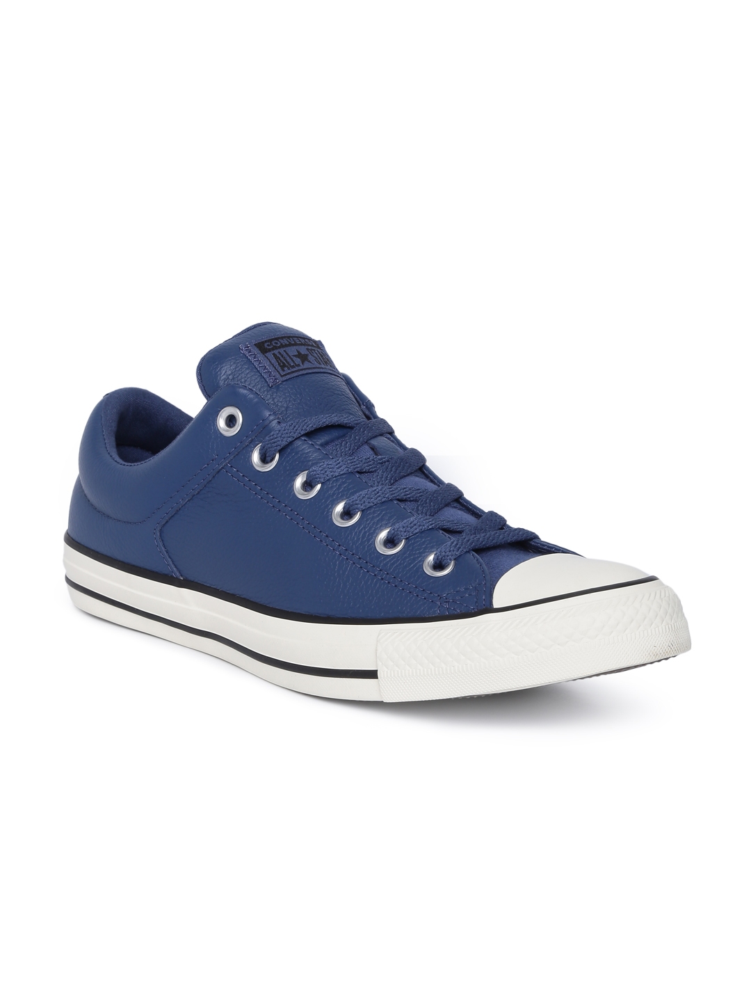 converse leather blue