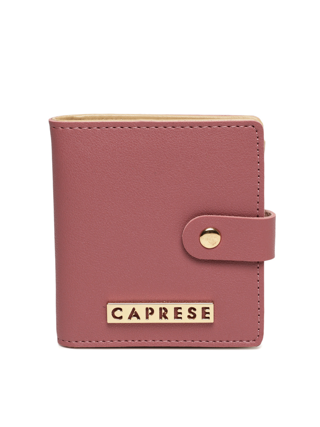 Buy Caprese Women Dusty Pink Solid Two Fold Wallet Wallets for Women 6899402 Myntra