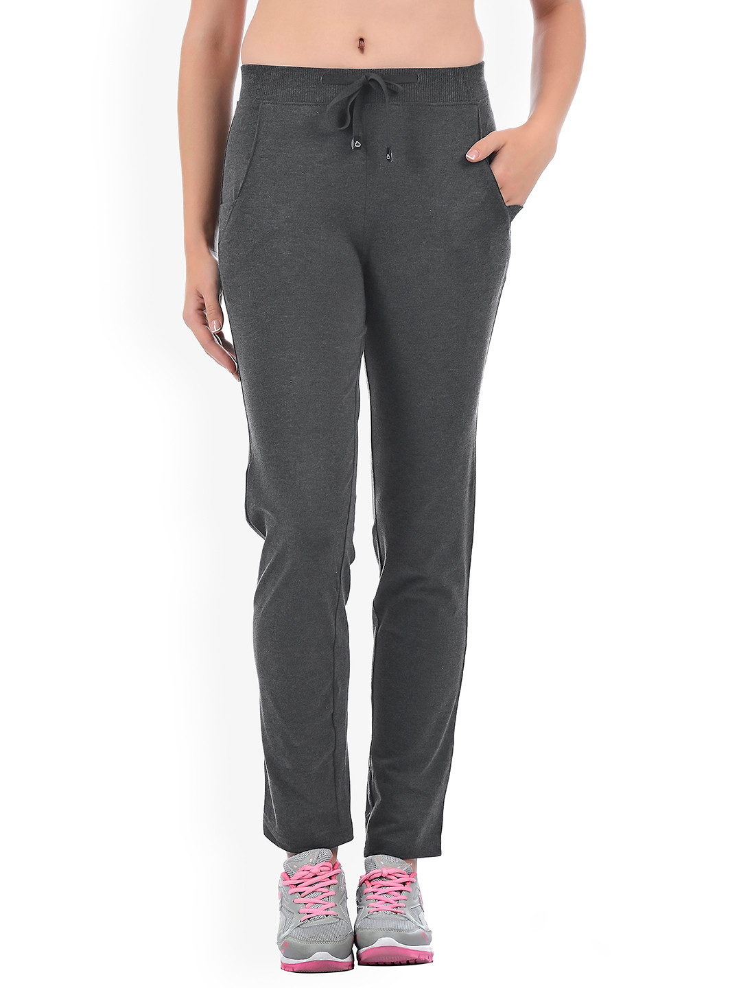 Buy Sweet Dreams Women Charcoal Grey Solid Track Pants Track Pants for Women 6910968 Myntra