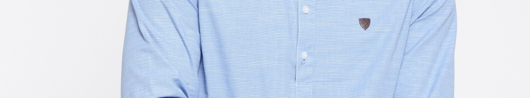 Buy John Players Men Blue Trim Fit Solid Casual Shirt - Shirts for Men ...