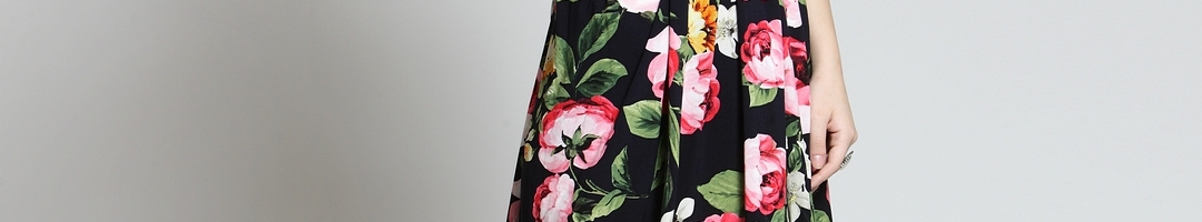 Buy PlusS Women Black Printed Maxi Dress - Dresses for Women 6915790 ...
