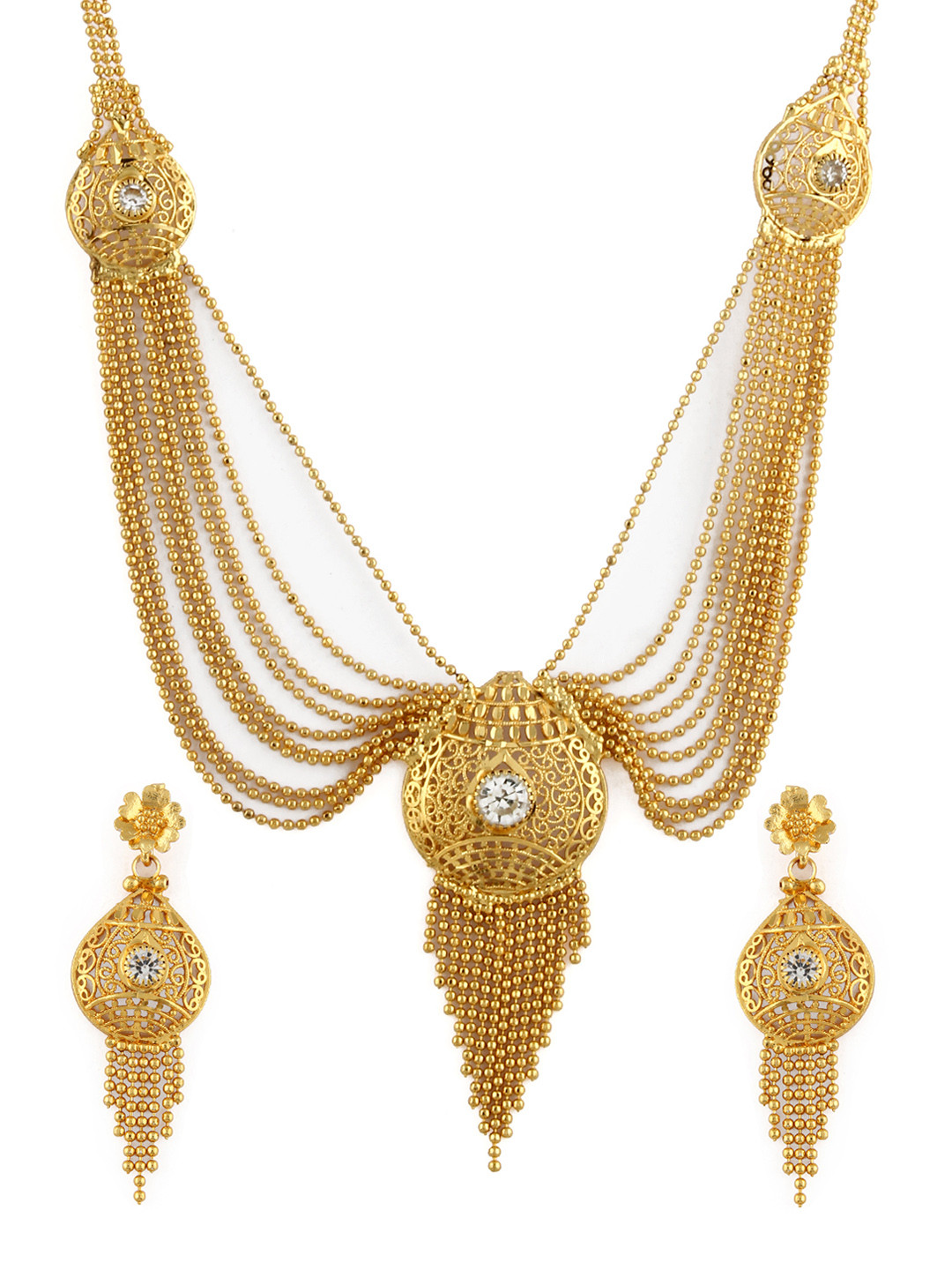 Myntra jewellery necklace set clearance