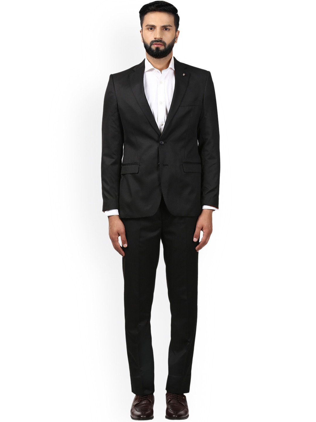 Buy Raymond Men Black Solid Regular Fit Formal Suit Suits for Men