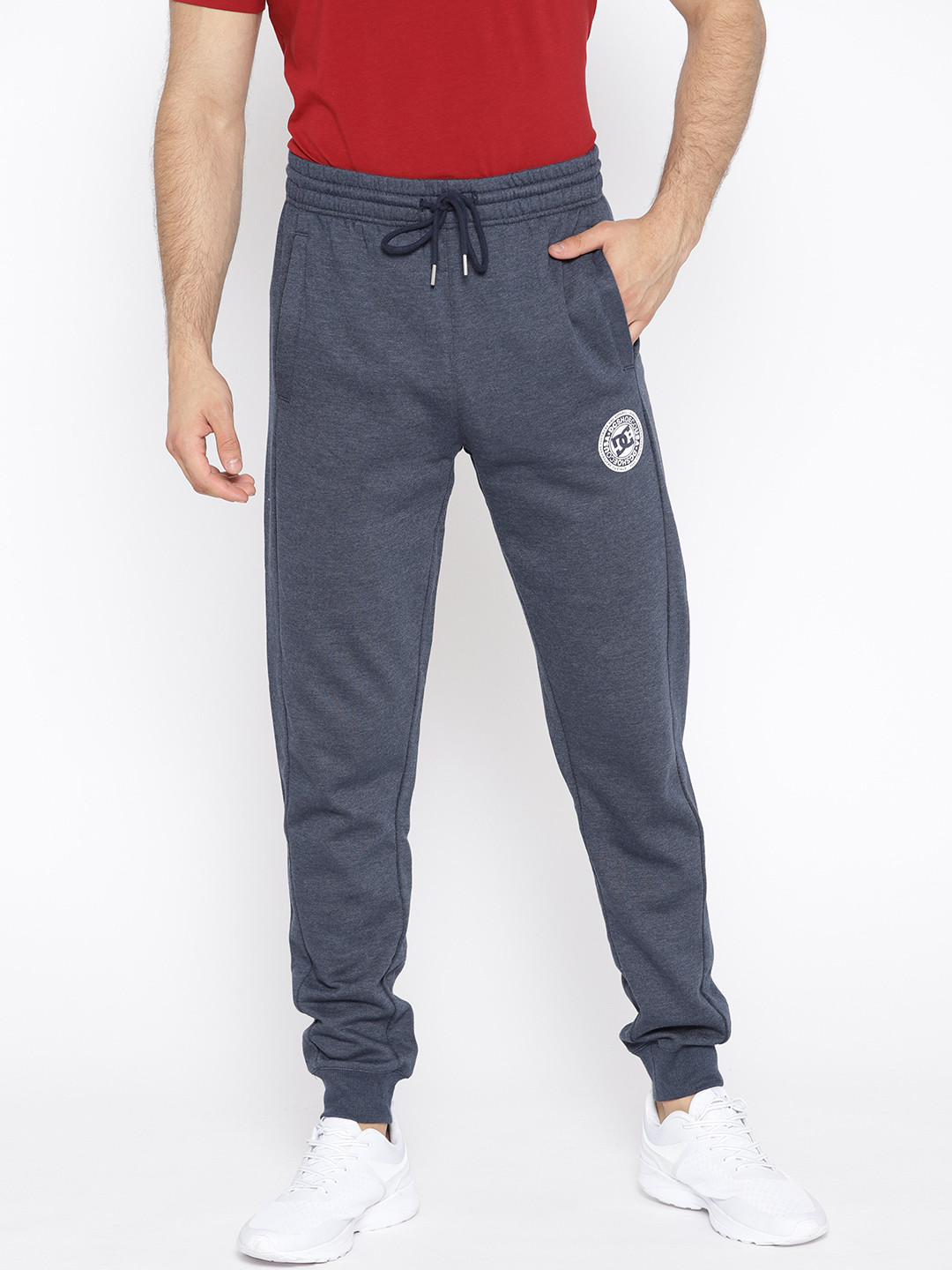 Buy DC Men Navy Blue Solid Joggers Track Pants for Men 6925842 Myntra