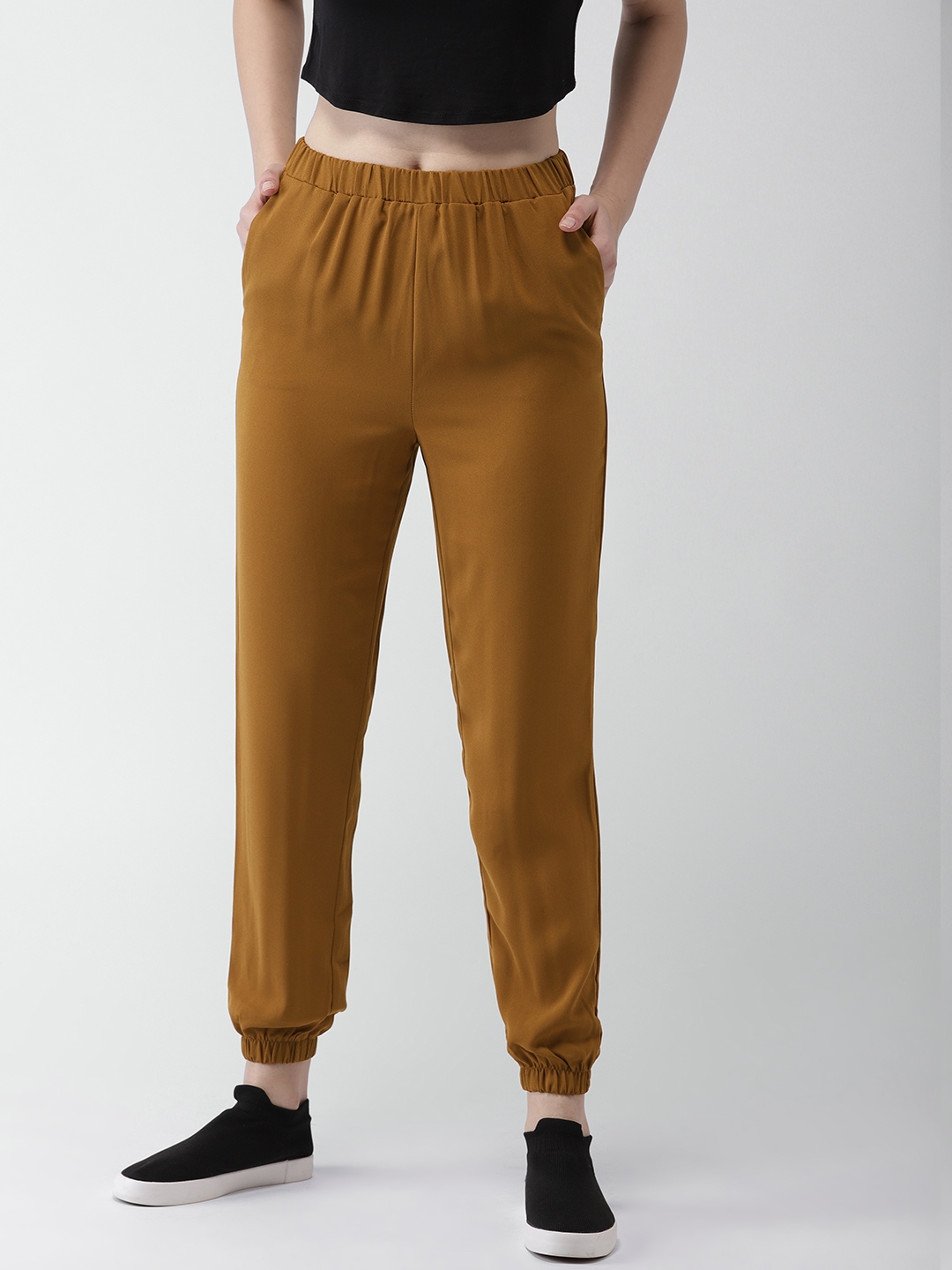 rust color joggers